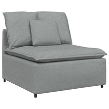 Modulares Sofa Mittelmodul mit Kissen Hellgrau 100 cm