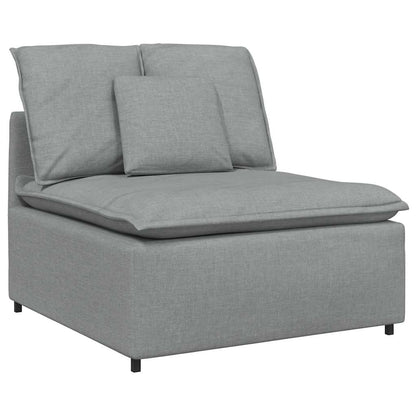 Modulares Sofa Mittelmodul mit Kissen Hellgrau 100 cm