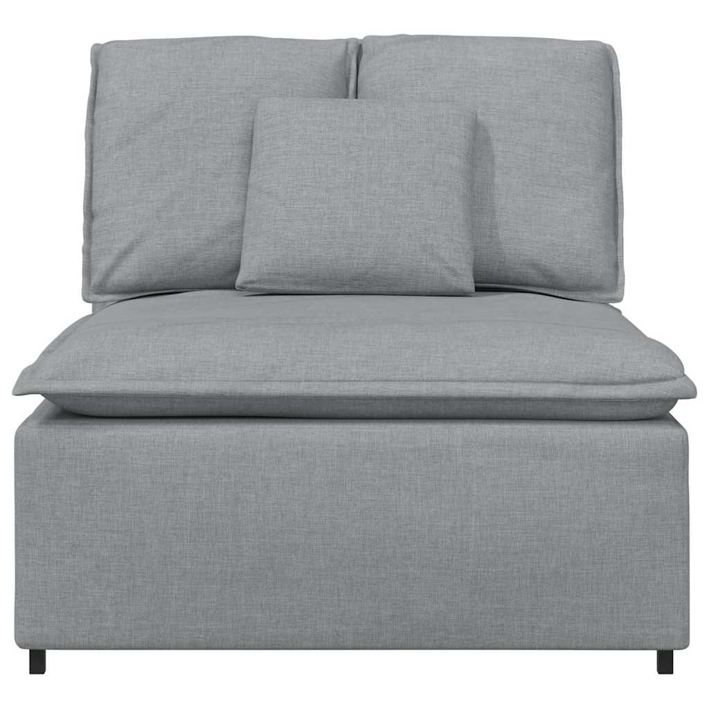 Modulares Sofa Mittelmodul mit Kissen Hellgrau 100 cm