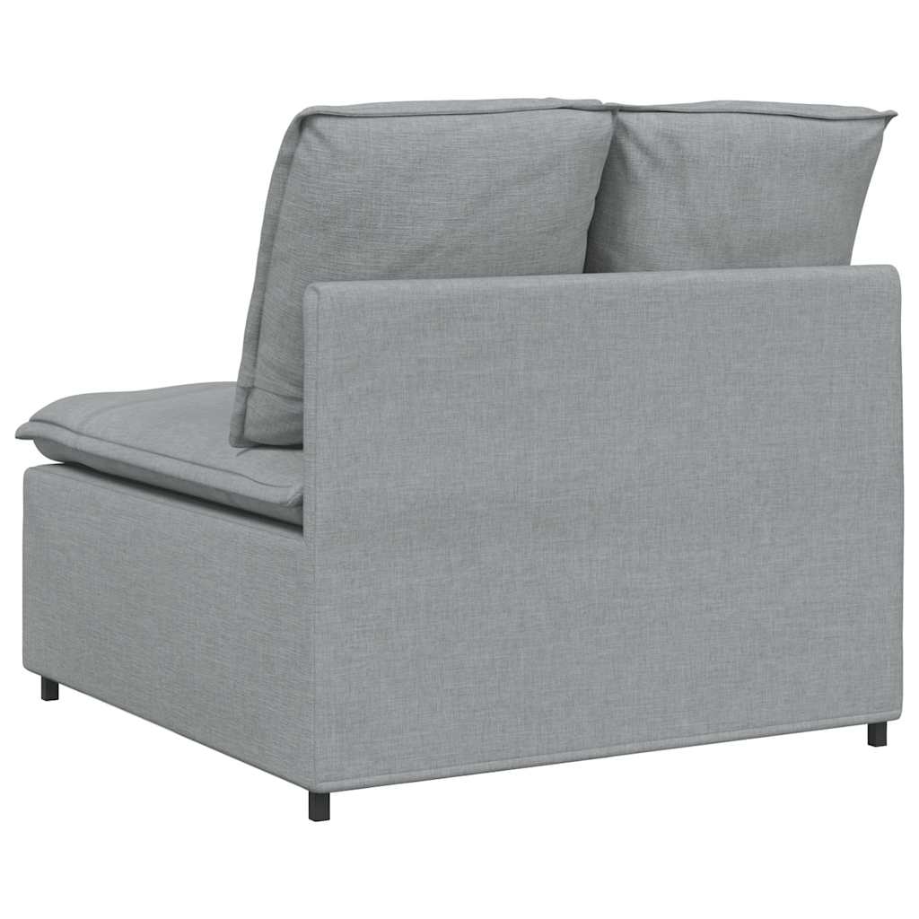 Modulares Sofa Mittelmodul mit Kissen Hellgrau 100 cm