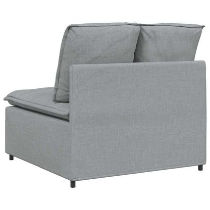 Modulares Sofa Mittelmodul mit Kissen Hellgrau 100 cm