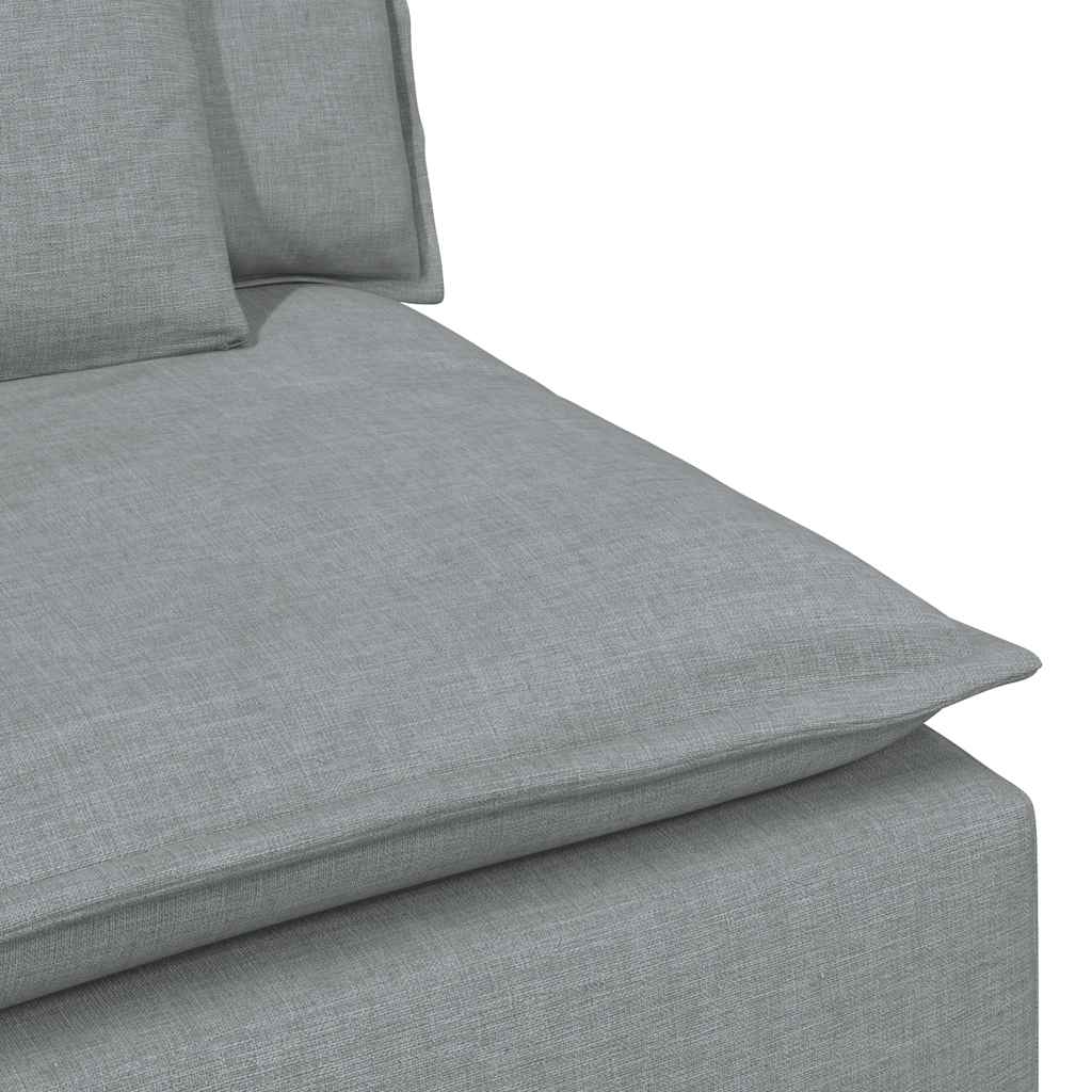 Modulares Sofa Mittelmodul mit Kissen Hellgrau 100 cm