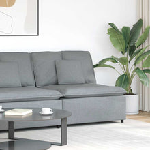 Modulares Sofa Mittelmodul mit Kissen Hellgrau 100 cm