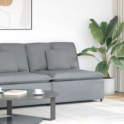 Modulares Sofa Mittelmodul mit Kissen Hellgrau 100 cm