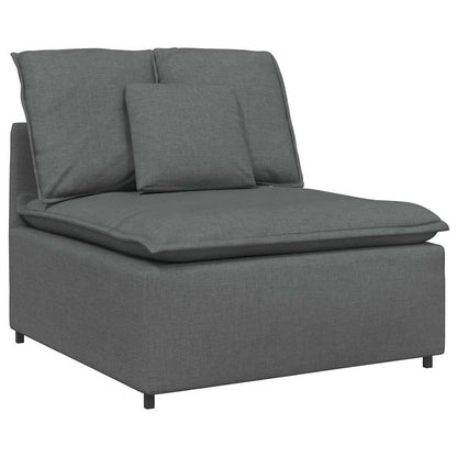 Modulares Sofa Mittelmodul mit Kissen Dunkelgrau 100 cm