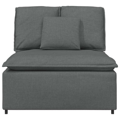 Modulares Sofa Mittelmodul mit Kissen Dunkelgrau 100 cm