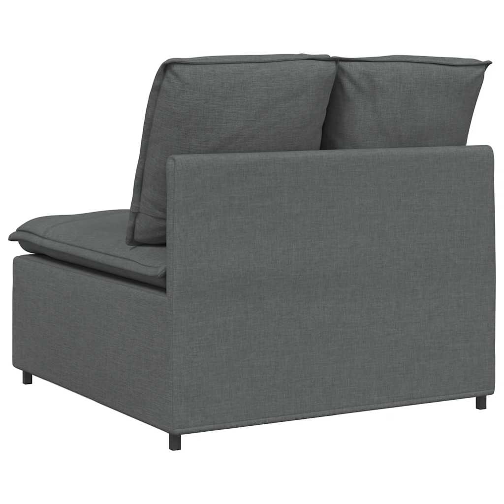 Modulares Sofa Mittelmodul mit Kissen Dunkelgrau 100 cm