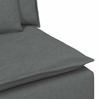 Modulares Sofa Mittelmodul mit Kissen Dunkelgrau 100 cm