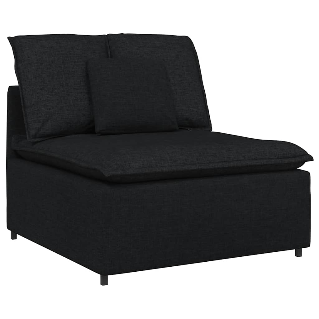 Modulares Sofa Mittelmodul mit Kissen Schwarz 100 cm