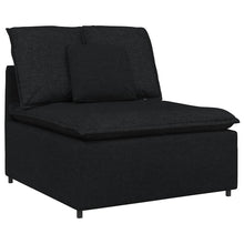 Modulares Sofa Mittelmodul mit Kissen Schwarz 100 cm