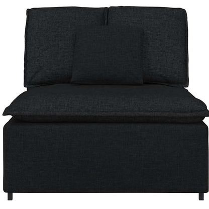 Modulares Sofa Mittelmodul mit Kissen Schwarz 100 cm