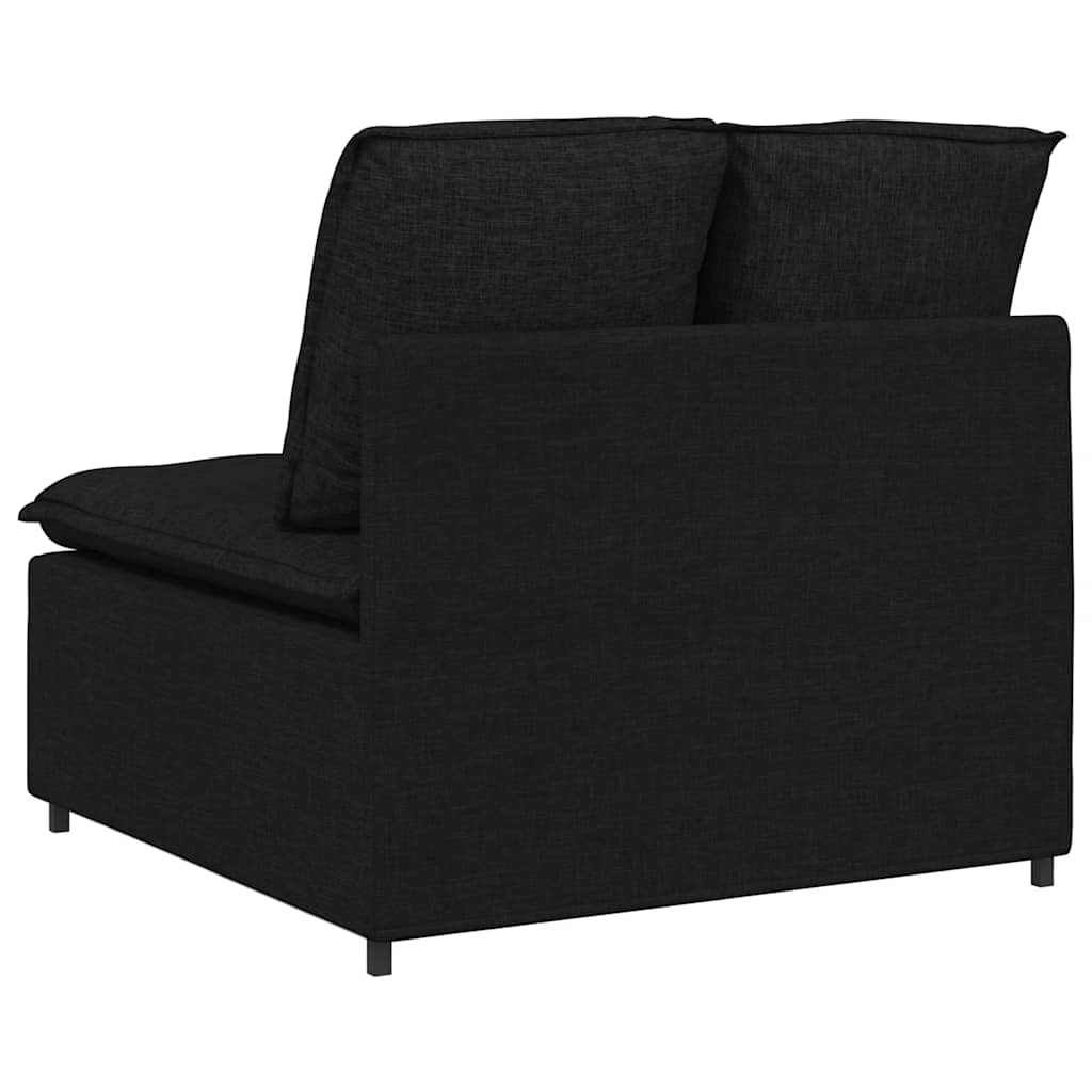 Modulares Sofa Mittelmodul mit Kissen Schwarz 100 cm