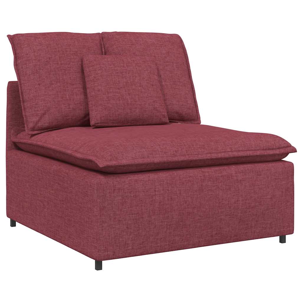 Modulares Sofa Mittelmodul mit Kissen Weinrot 100 cm