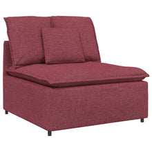 Modulares Sofa Mittelmodul mit Kissen Weinrot 100 cm