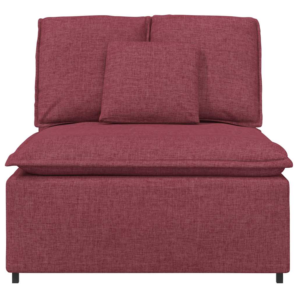 Modulares Sofa Mittelmodul mit Kissen Weinrot 100 cm