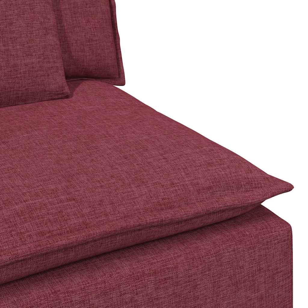 Modulares Sofa Mittelmodul mit Kissen Weinrot 100 cm