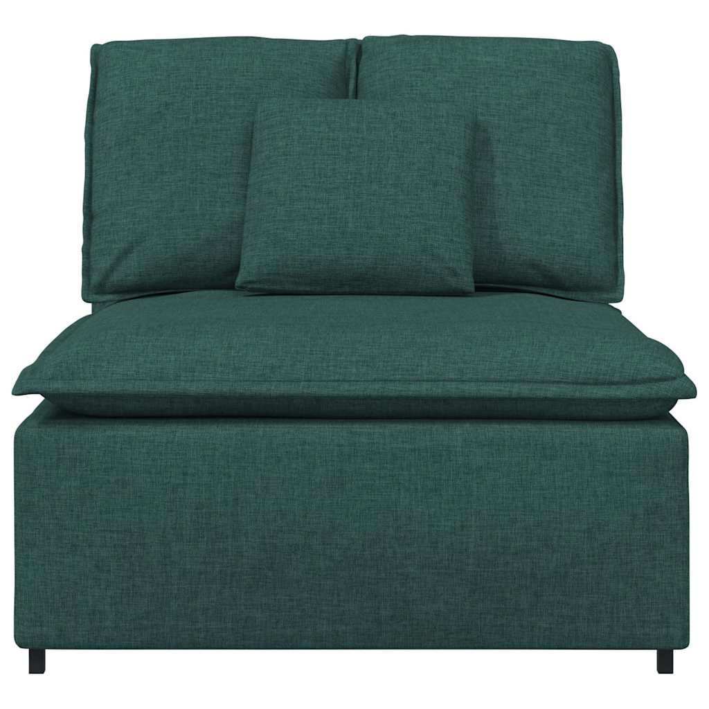 Modulares Sofa Mittelmodul mit Kissen Dunkelgrün 100 cm