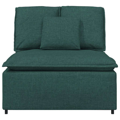 Modulares Sofa Mittelmodul mit Kissen Dunkelgrün 100 cm