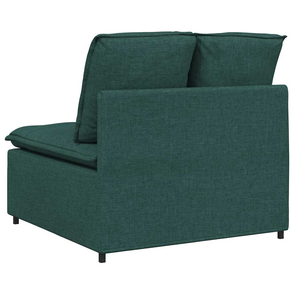 Modulares Sofa Mittelmodul mit Kissen Dunkelgrün 100 cm