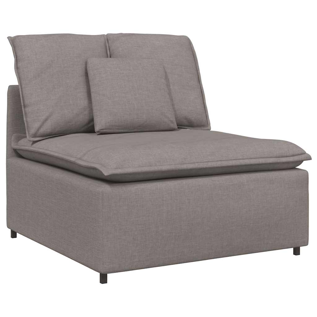 Modulares Sofa Mittelmodul mit Kissen Taupe 100 cm