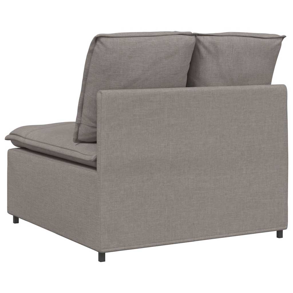 Modulares Sofa Mittelmodul mit Kissen Taupe 100 cm