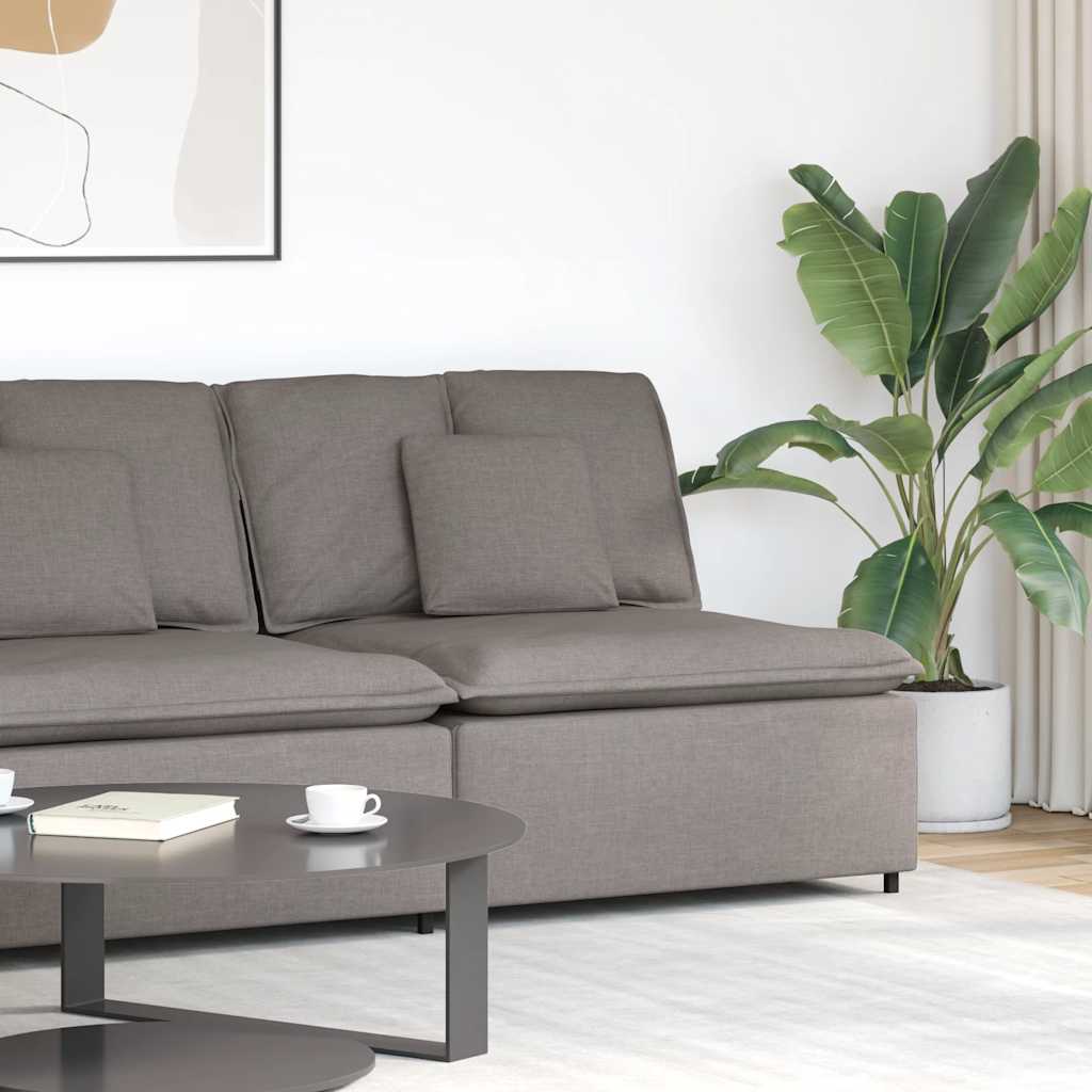Modulares Sofa Mittelmodul mit Kissen Taupe 100 cm