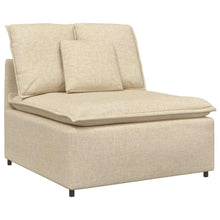 Modulares Sofa Mittelmodul mit Kissen Creme 100 cm