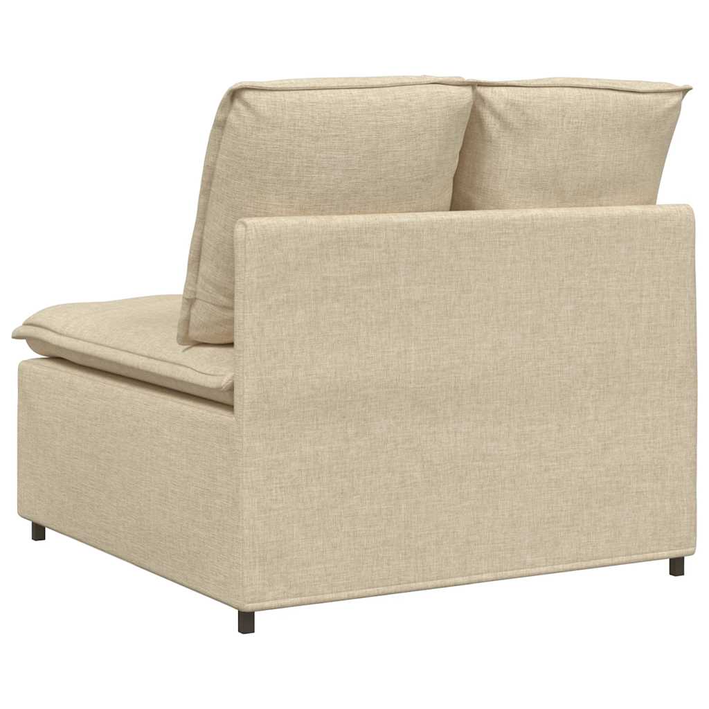 Modulares Sofa Mittelmodul mit Kissen Creme 100 cm