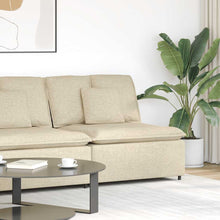 Modulares Sofa Mittelmodul mit Kissen Creme 100 cm