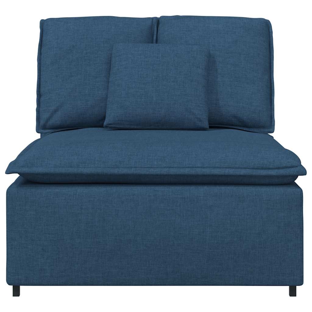 Modulares Sofa Mittelmodul mit Kissen Blau 100 cm