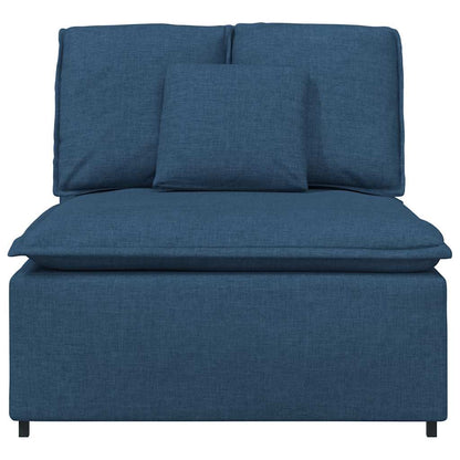 Modulares Sofa Mittelmodul mit Kissen Blau 100 cm