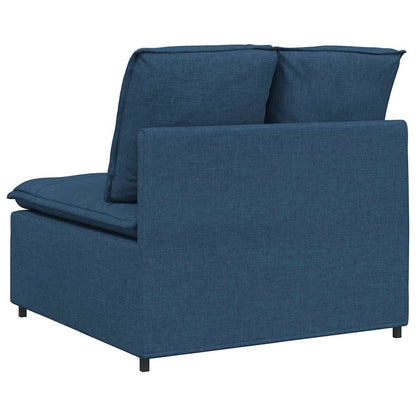 Modulares Sofa Mittelmodul mit Kissen Blau 100 cm