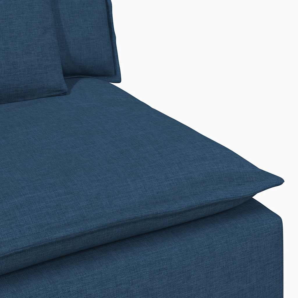 Modulares Sofa Mittelmodul mit Kissen Blau 100 cm