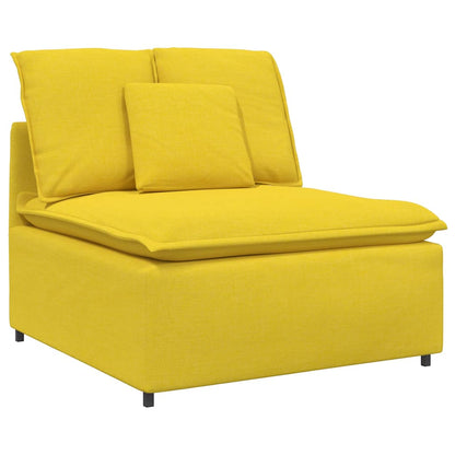 Modulares Sofa Mittelmodul mit Kissen Hellgelb 100 cm