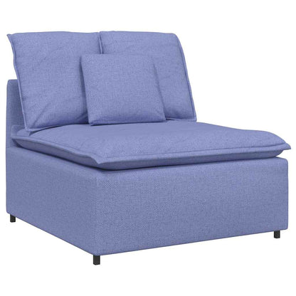 Modulares Sofa Mittelmodul mit Kissen Jeansblau 100 cm