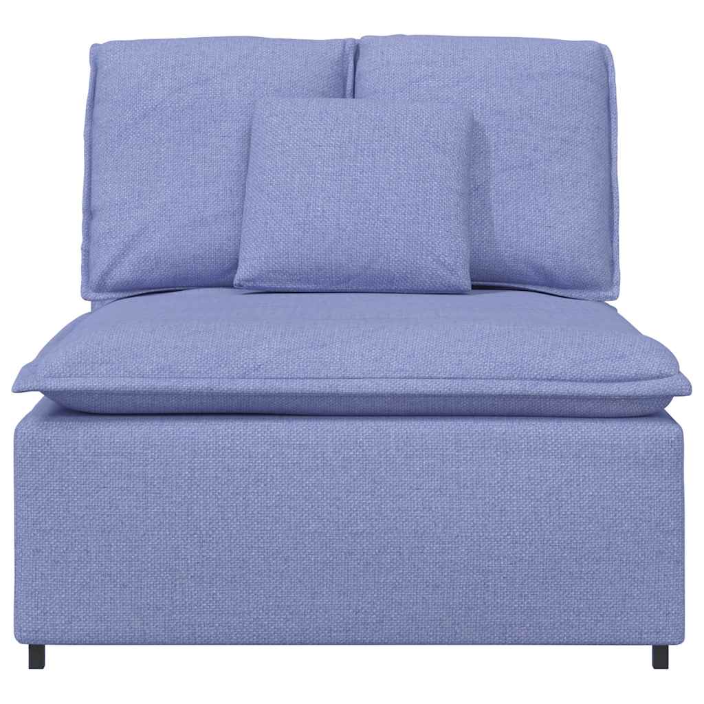 Modulares Sofa Mittelmodul mit Kissen Jeansblau 100 cm