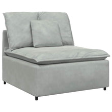 Modulares Sofa Mittelmodul mit Kissen Hellgrau 100 cm