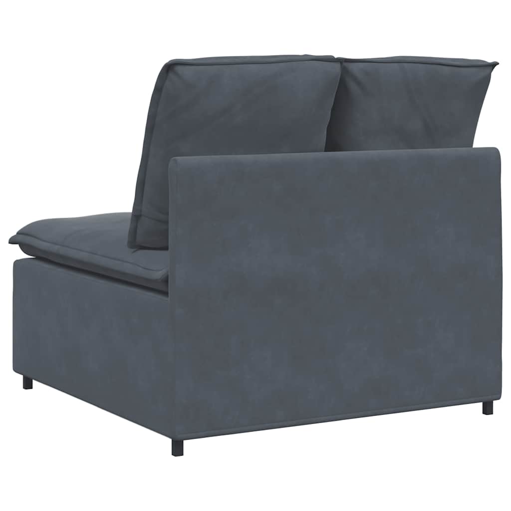 Modulares Sofa Mittelmodul mit Kissen Dunkelgrau 100 cm