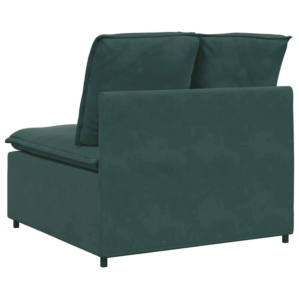 Modulares Sofa Mittelmodul mit Kissen Dunkelgrün 100 cm
