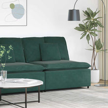 Modulares Sofa Mittelmodul mit Kissen Dunkelgrün 100 cm