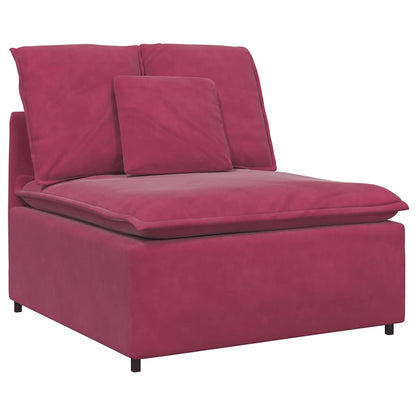 Modulares Sofa Mittelmodul mit Kissen Weinrot 100 cm