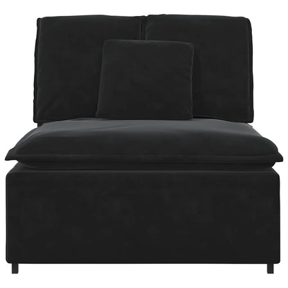 Modulares Sofa Mittelmodul mit Kissen Schwarz 100 cm