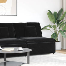 Modulares Sofa Mittelmodul mit Kissen Schwarz 100 cm