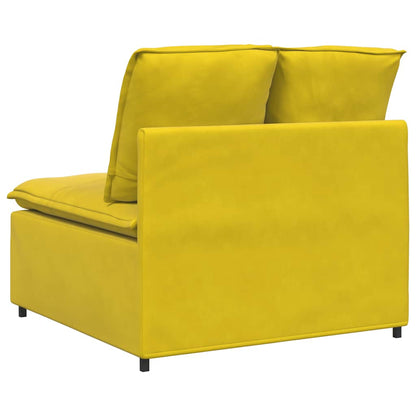 Modulares Sofa Mittelmodul mit Kissen Gelb 100 cm