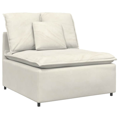 Modulares Sofa Mittelmodul mit Kissen Creme 100 cm