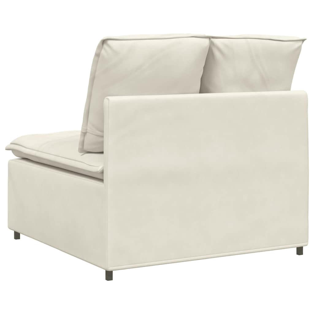 Modulares Sofa Mittelmodul mit Kissen Creme 100 cm