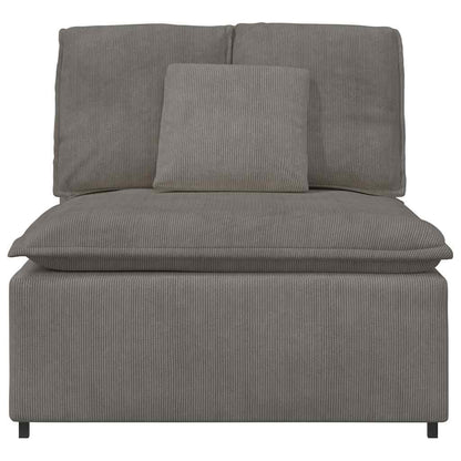 Modulares Sofa Mittelmodul mit Kissen Hellgrau 100 cm