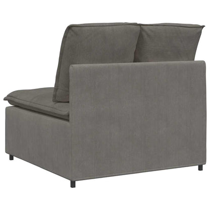 Modulares Sofa Mittelmodul mit Kissen Hellgrau 100 cm