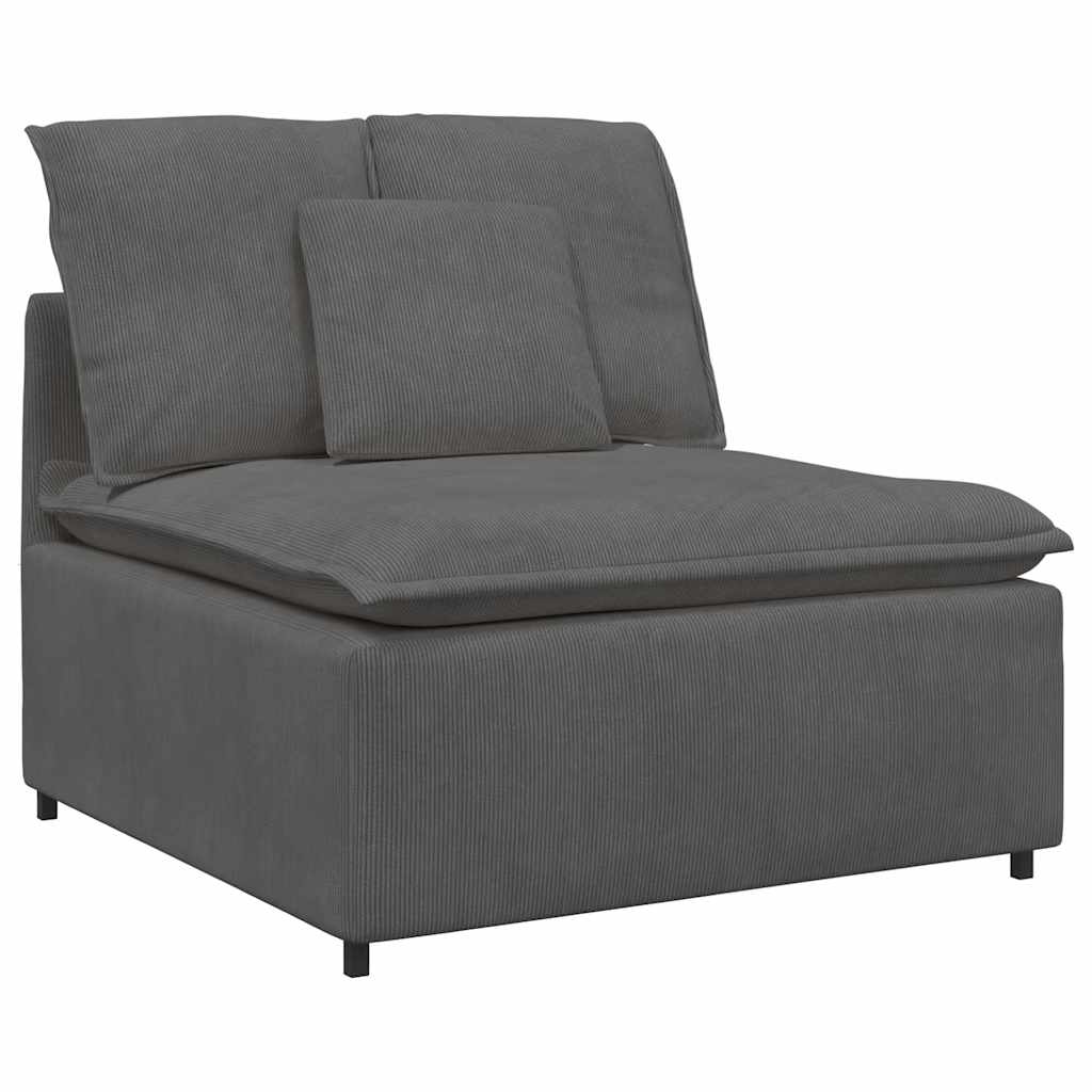 Modulares Sofa Mittelmodul mit Kissen Dunkelgrau 100 cm