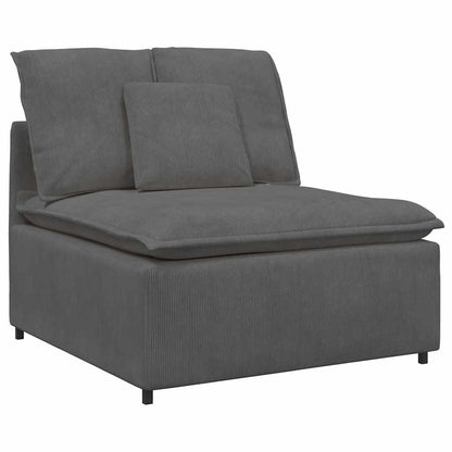Modulares Sofa Mittelmodul mit Kissen Dunkelgrau 100 cm